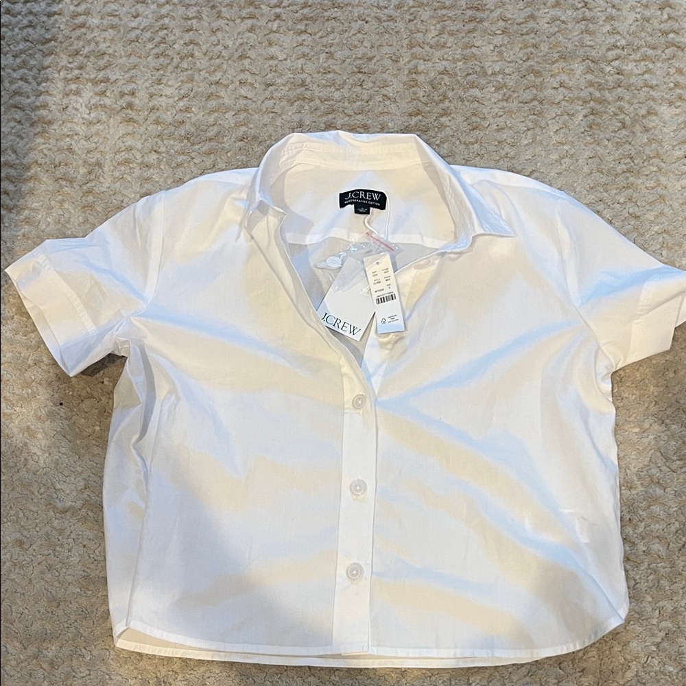 NWT J. Crew Cotton Poplin Gamine Shirt